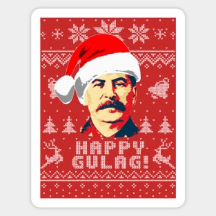 Joseph Stalin Happy Gulag Christmas Sticker